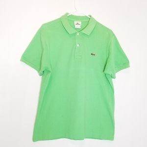 LACOSTE Green Short Sleeve Polo Shirt Size 4 Med